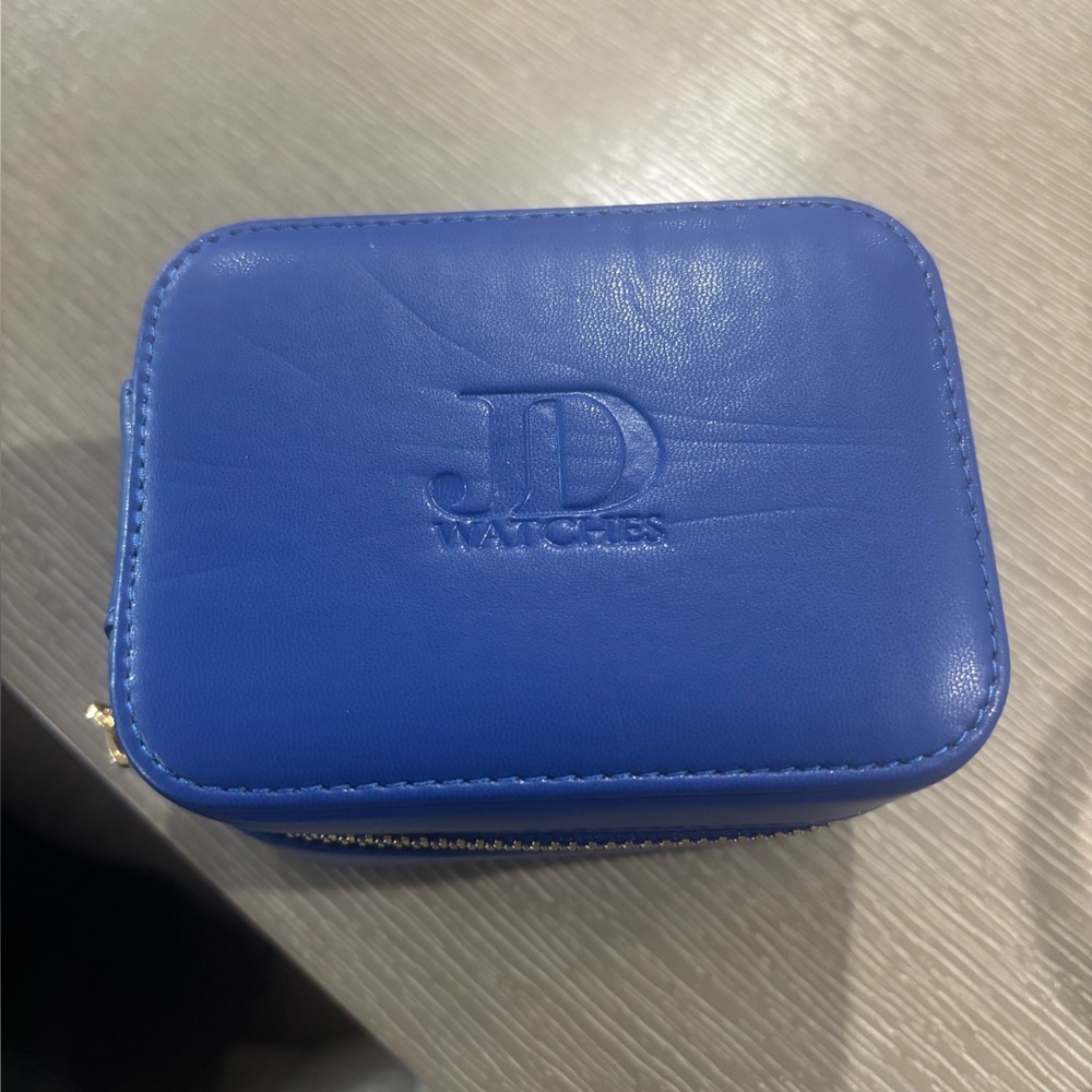 JD Watches Blue Leather Case